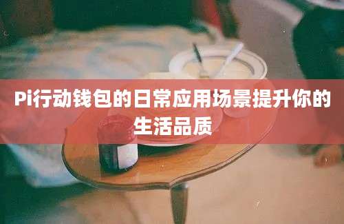 Pi行动钱包的日常应用场景提升你的生活品质