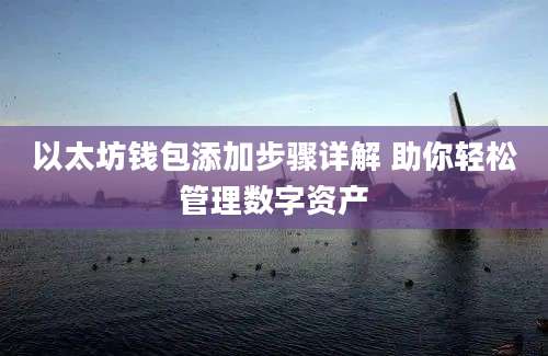 以太坊钱包添加步骤详解 助你轻松管理数字资产