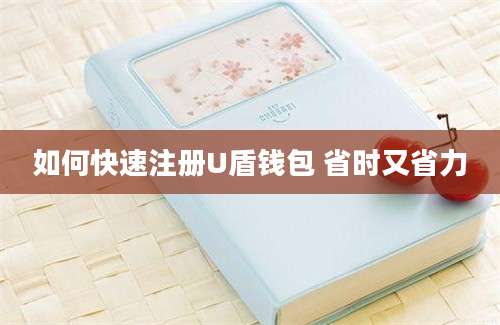 如何快速注册U盾钱包 省时又省力