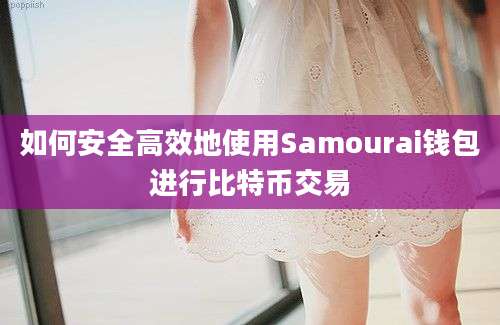 如何安全高效地使用Samourai钱包进行比特币交易